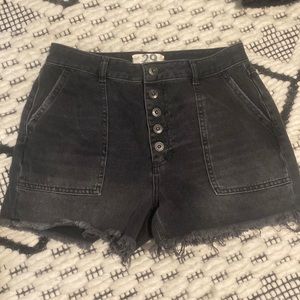 Free people, we the free front button Jean shorts